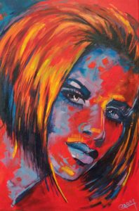 Portrait peinture féminin